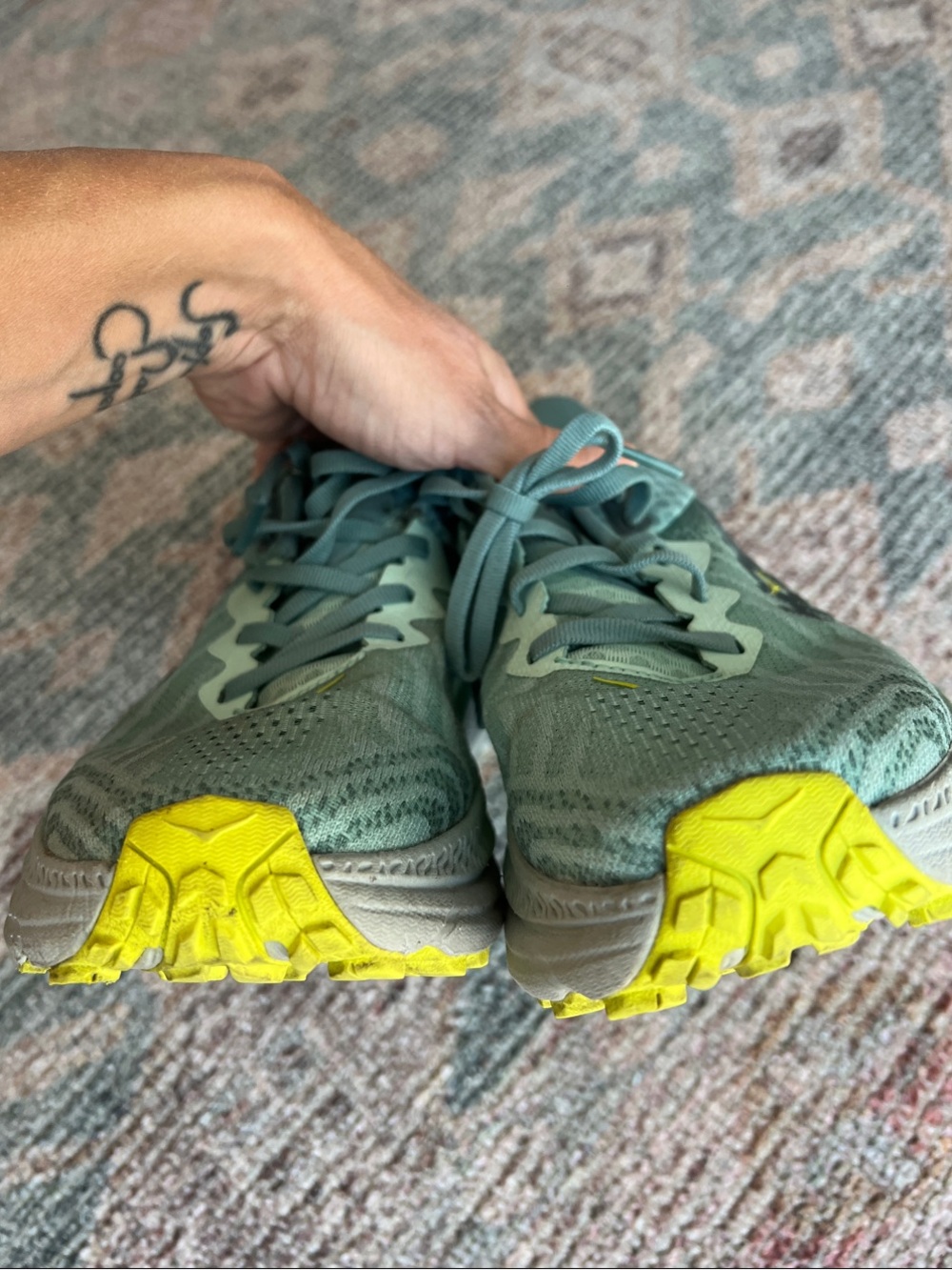 Hoka Challenger ATR 7 running sneakers yellow and aqua - Picture 5 of 11